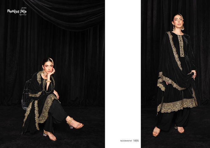 Mumtaz Nooraniyat Fancy Festive Wear Embroidery Velvet Dress Collection